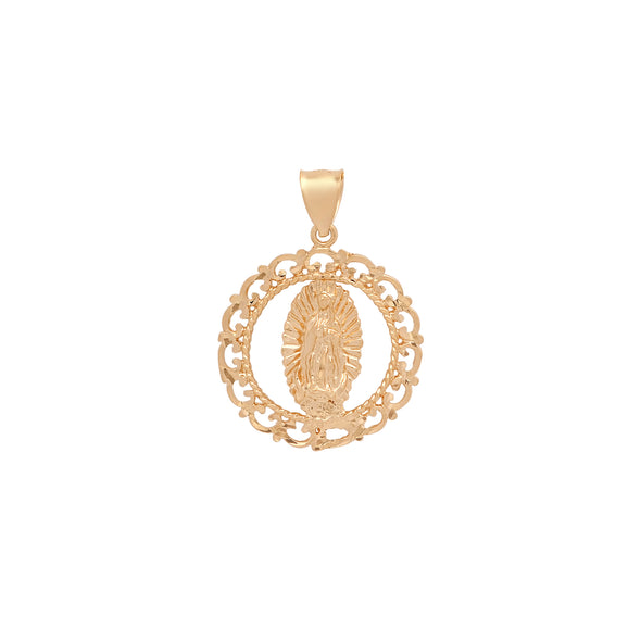 14K Gold Our Lady of Guadalupe Pendant