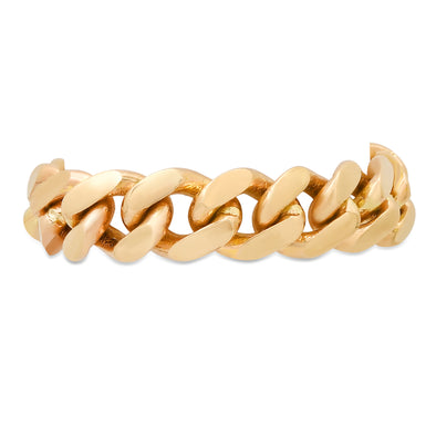 14K Gold 5 mm Miami Cuban Link Flexible Ring