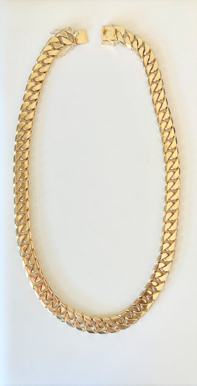 14 karat gold 15 mm Cuban link chain 