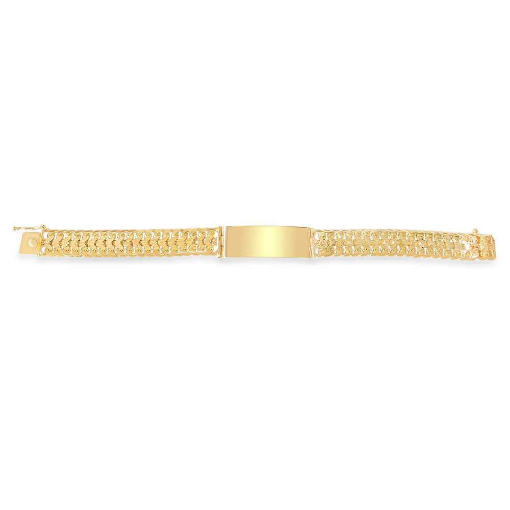 14K Yellow Gold Arrow Link ID Bracelet