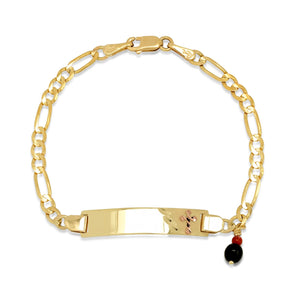 14K Gold Figaro Azabache Baby ID Bracelet Collection